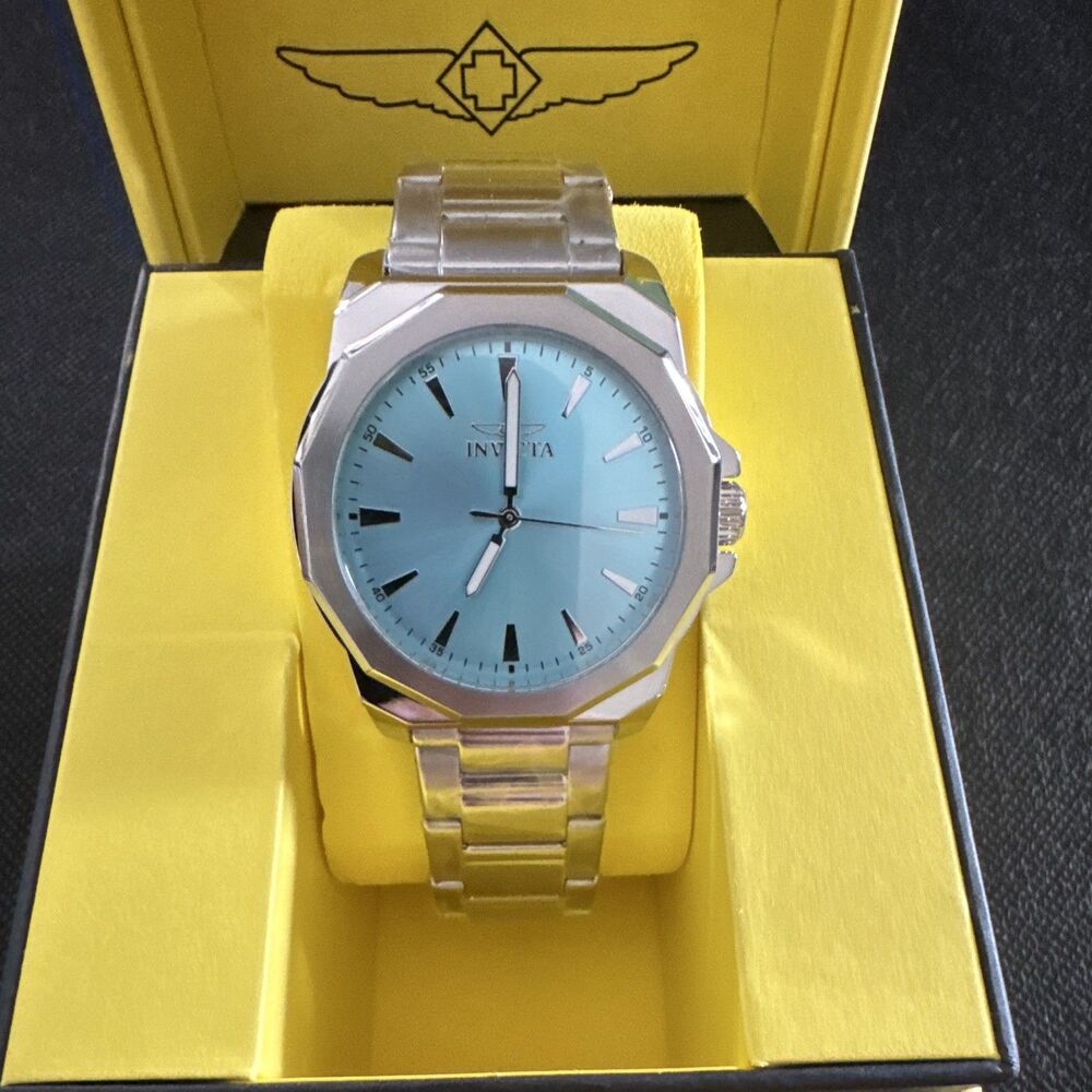 Invicta Speedway Dominus 42mm Blue Dial Silver SS Bracelet 30m WR w/ Box